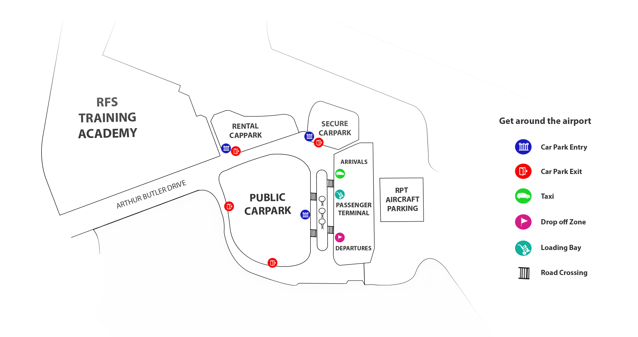 Airport map Outline